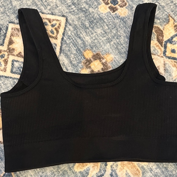 Black Ribbed athletic set - Picture 3 of 4